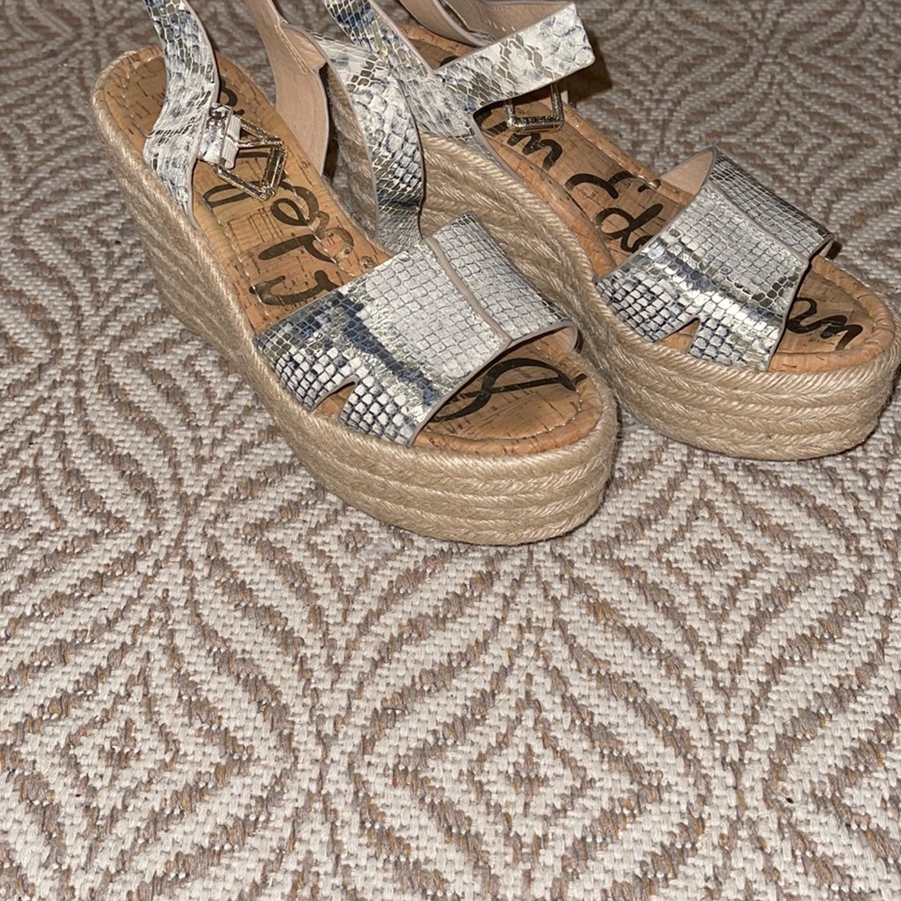 Sam Edelman Wedges (Snakeskin Print)